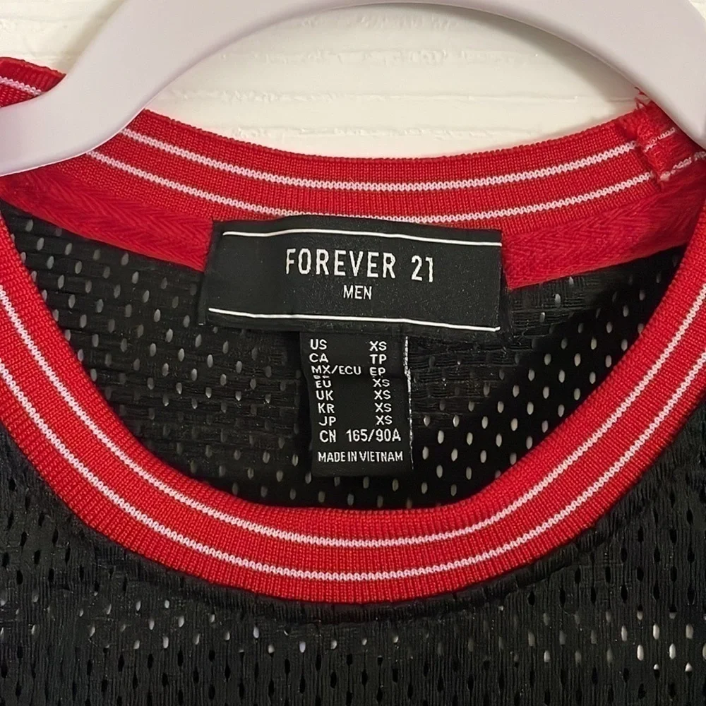 Forever 21 Men Jersey-like shirt - Black/Red/White - XS - Picture 7 of 8